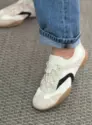 vizzano tênis fem casual baixo knit elástico off white/preto
